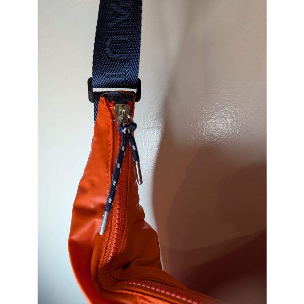 Nautica Burnt Orange Crossbody Hobo Bag Hidden Treasure Navy Strap NWT - Picture 6 of 12